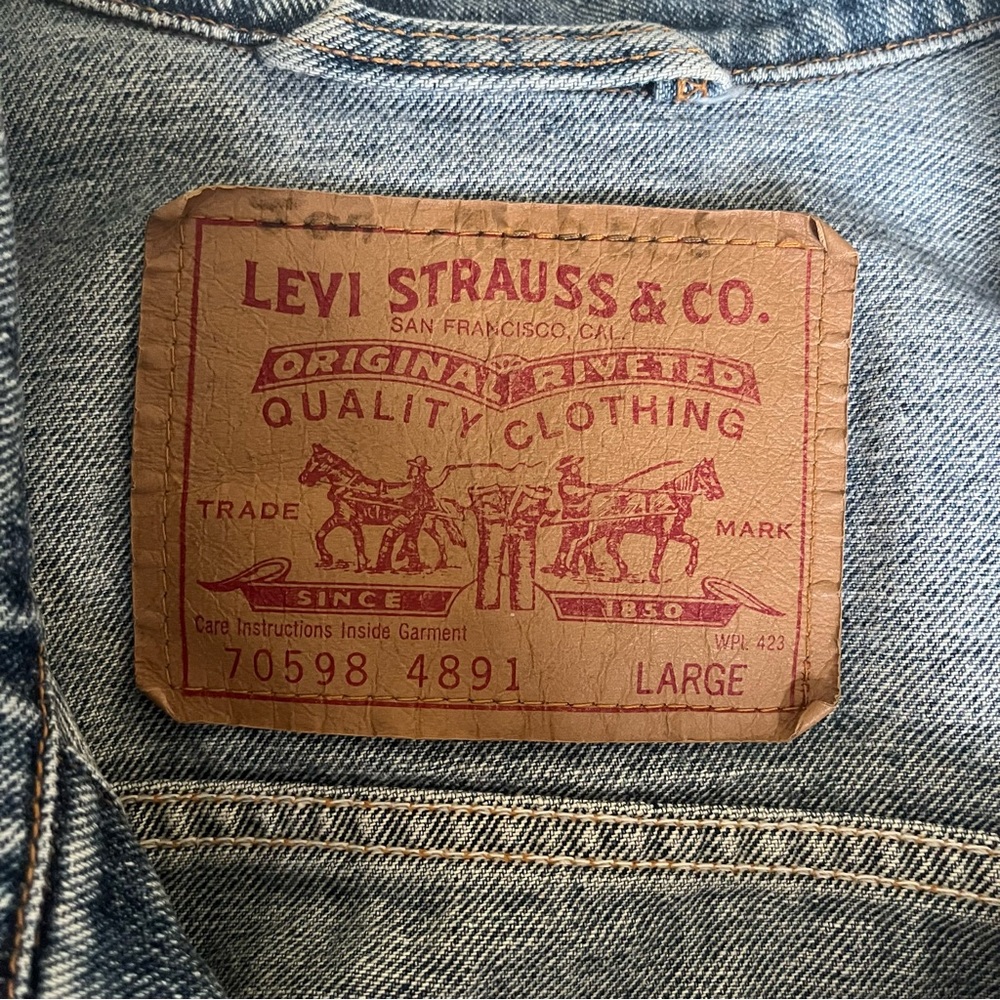 Levi's Blue Denim Jacket - Picture 3 of 11